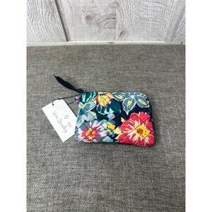 Vera Bradley Happy Blooms Floral Small Coin Purse With Zipper Closure & Tag